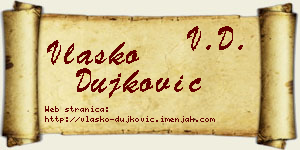 Vlaško Dujković vizit kartica